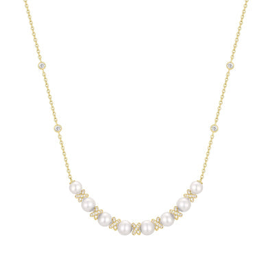 Ania Haie - Gold Sparkling Braided Shell Pearl Necklace