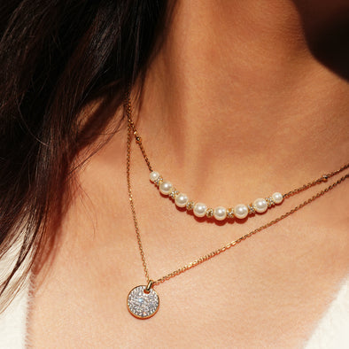 Ania Haie - Gold Sparkling Braided Shell Pearl Necklace