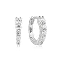 Ania Haie - Silver Gradient Pavé Huggies