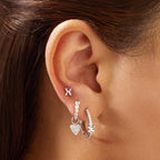 Ania Haie - Silver Gradient Pavé Huggies