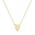 Ania Haie - Gold Heart Kiss Pavé Necklace