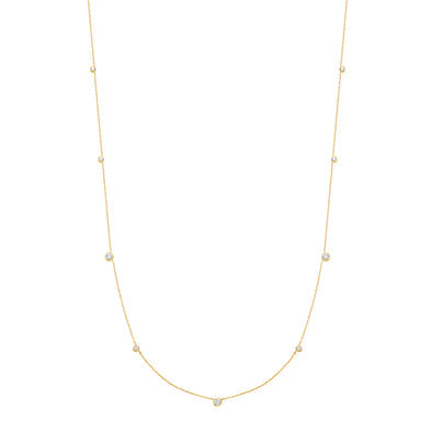 Ania Haie - Gold Bezel Cubic Zirconia Station Necklace