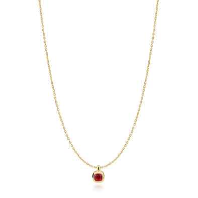 Ania Haie - Gold Crimson Solitaire Necklace