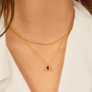 Ania Haie - Gold Crimson Solitaire Necklace