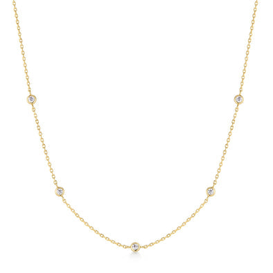 Ania Haie - Gold Classic Bezel-Set Station Necklace