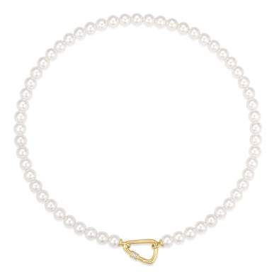 Ania Haie - Gold Lobster Clasp Shell Pearl Necklace