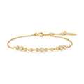 Ania Haie - Gold Graduated Bezel-Set Trios Bracelet