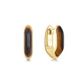 Ania Haie - Gold Tiger Eye Huggie Hoop Earrings