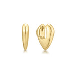 Ania Haie - Gold Puffy Shield Huggie Hoop Earrings