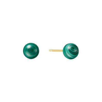 Ania Haie - Gold Malachite Sphere Stud Earrings