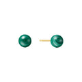 Ania Haie - Gold Malachite Sphere Stud Earrings