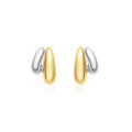 Ania Haie - Two-Tone Dome Stud Hoop Earrings