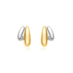 Ania Haie - Two-Tone Dome Stud Hoop Earrings
