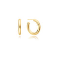 Ania Haie - Gold Classic Tube Medium Huggie Hoop Earrings