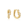 Ania Haie - Gold Small Sparkling Tide Huggie Hoop Earrings
