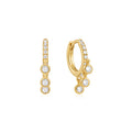 Ania Haie - Gold Trio-Drop Huggie Hoop Earrings