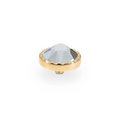 Qudo - Bocconi flat Top 9 mm - Gold & Crystal