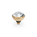 Qudo - Bottone Top 10mm Gold & Crystal