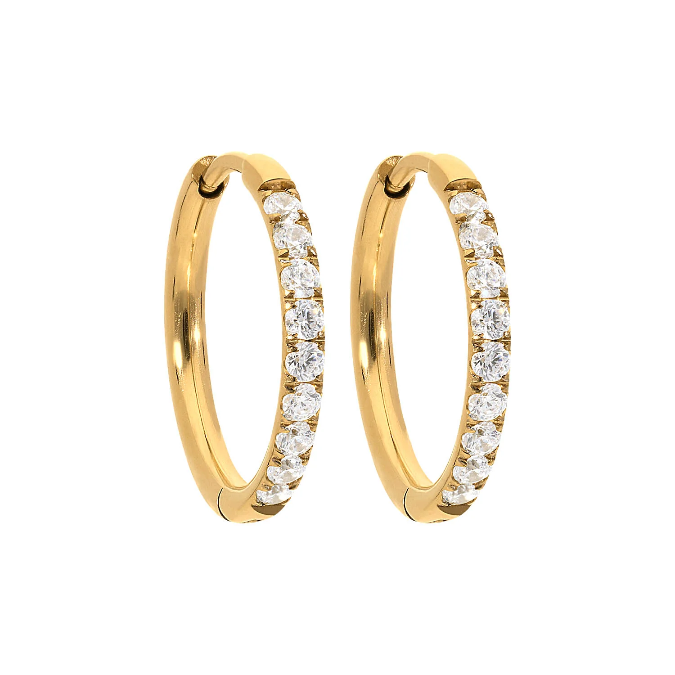 Qudo - Hoop Earring Eternity Crystal