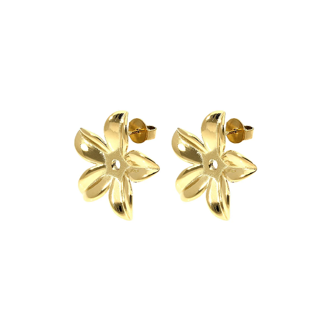 Qudo - Ear Studs Pescia Gold