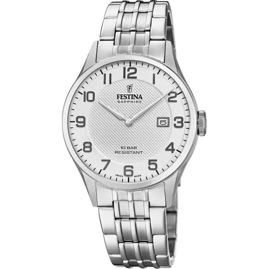 Festina Men's 40mm Grey Silver Watch