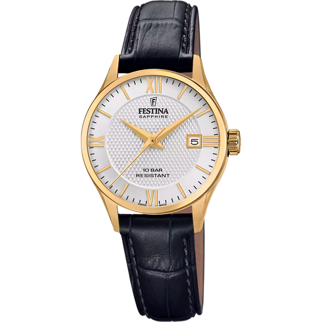 Festina Swiss Made Women’s Watch F20011/1 with Leather Strap