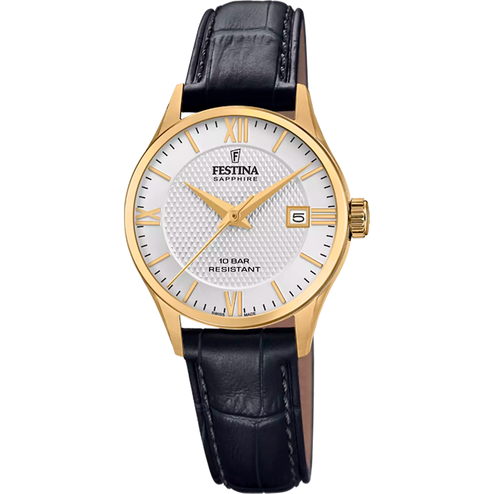 Festina Swiss Made Women’s Watch F20011/1 with Leather Strap
