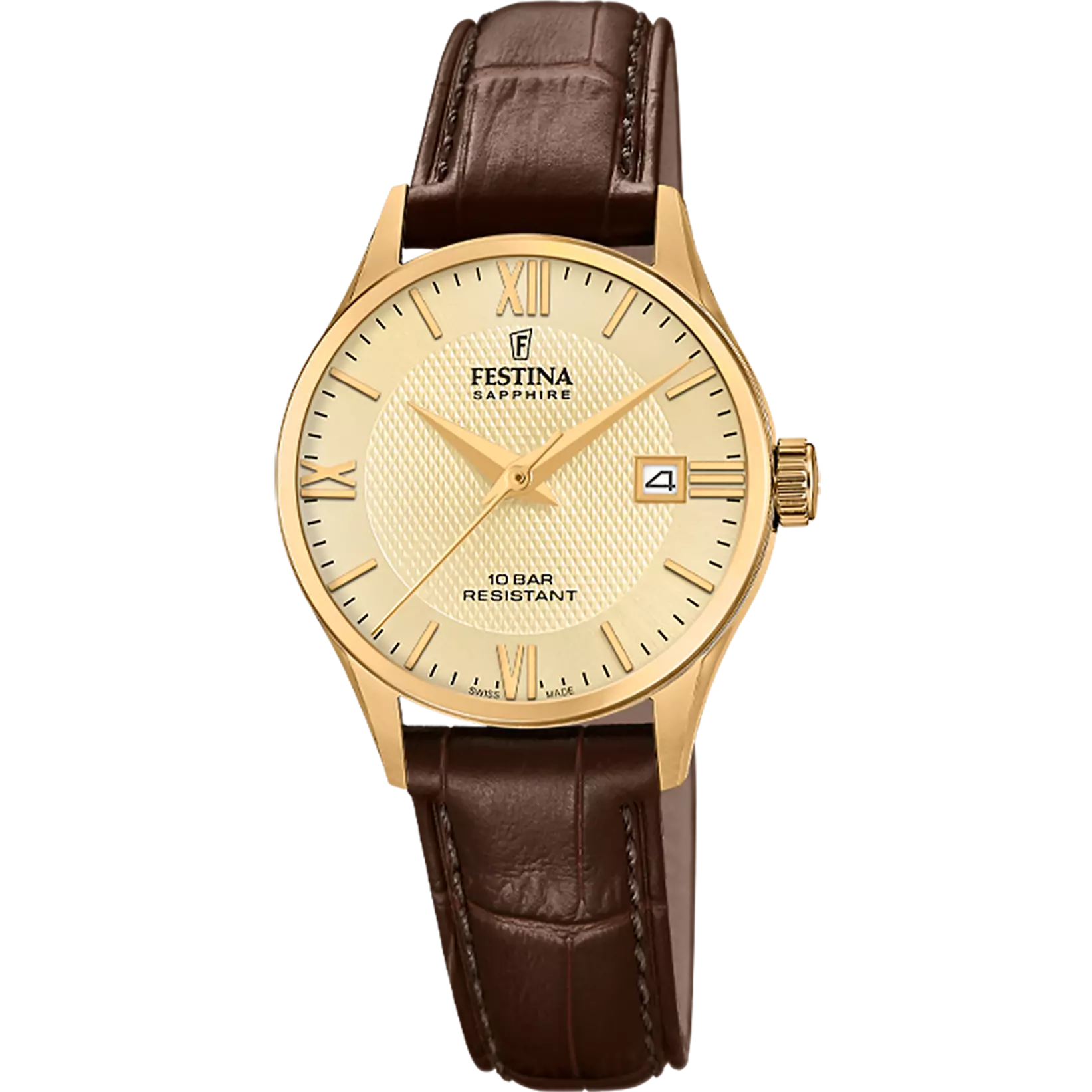 Festina Swiss Made Women’s Watch F20011/6 with Leather Strap