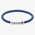 Unique & Co Blue Leather Braided Bracelet - 21cm