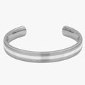Unique & Co Stainless Steel Bangle with Silver Inlay