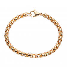 Unique & Co Gold IP Plated Steel Belcher Chain Bracelet - 21cm