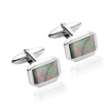 Unique & Co Mother of Pearl Steel Cufflinks