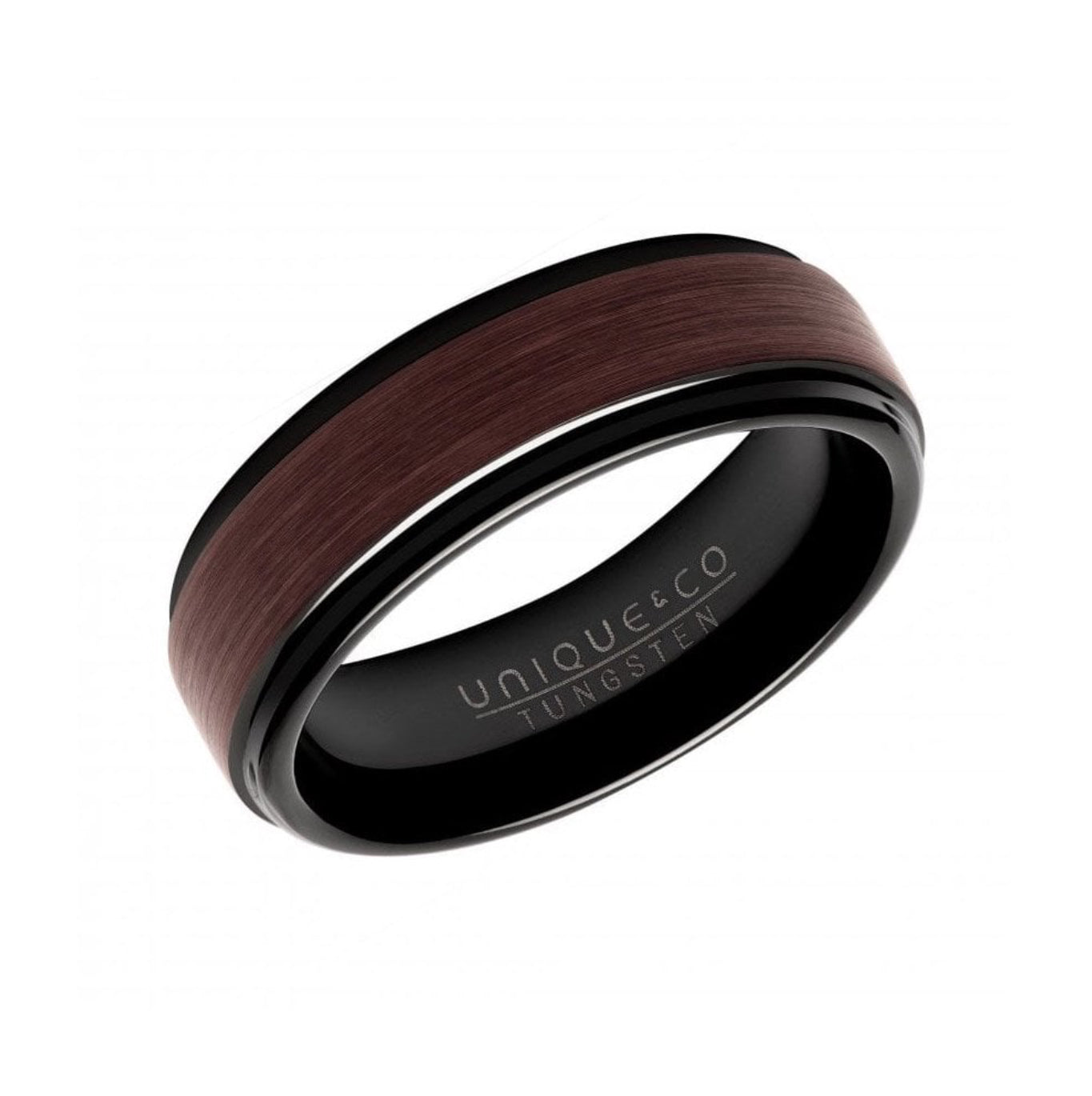 Unique & Co Black and Brown Tungsten Carbide Ring