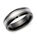 Unique & Co Tungsten Carbide Ring with Silver Centre