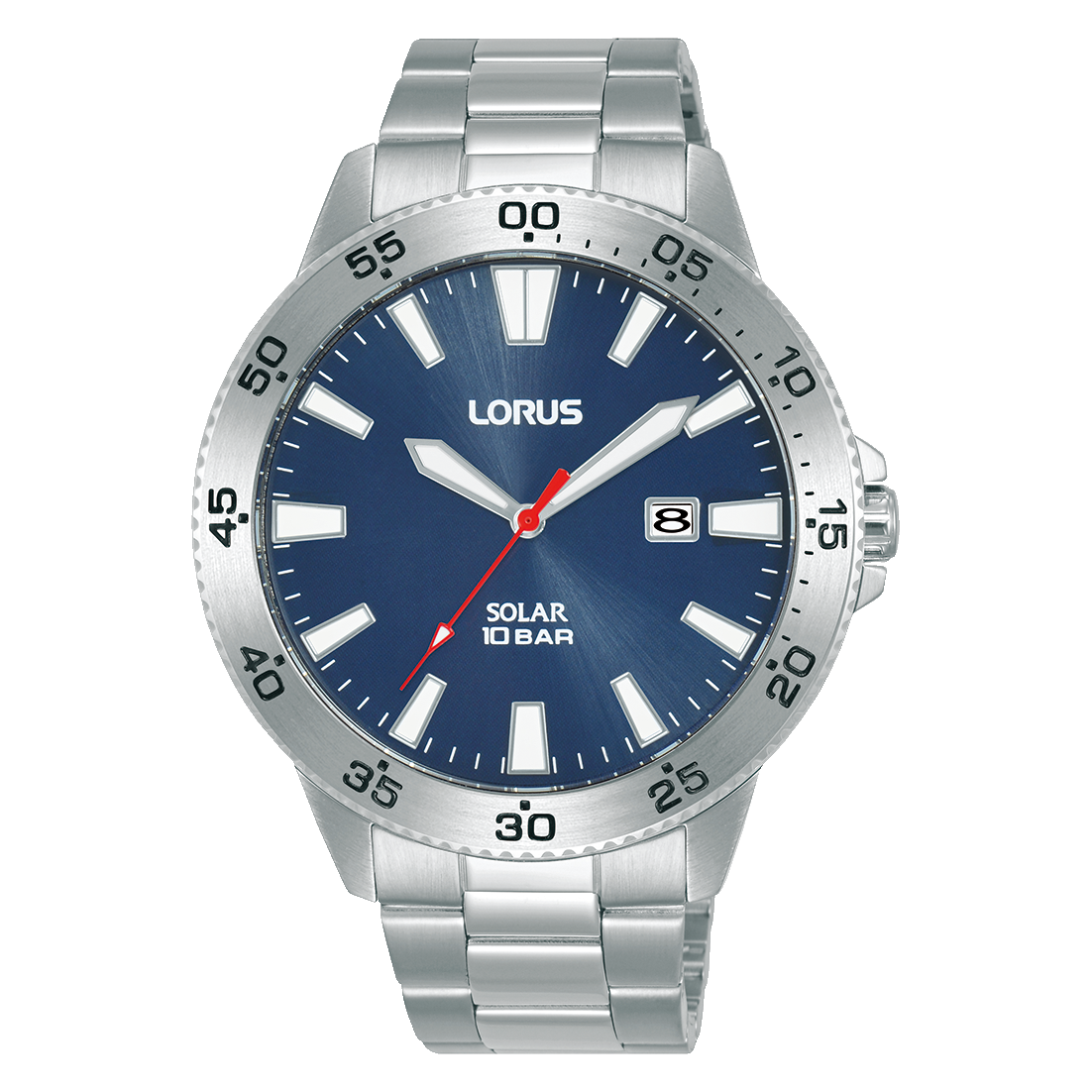 Lorus Solar Men's Stainless Steel Bracelet Watch