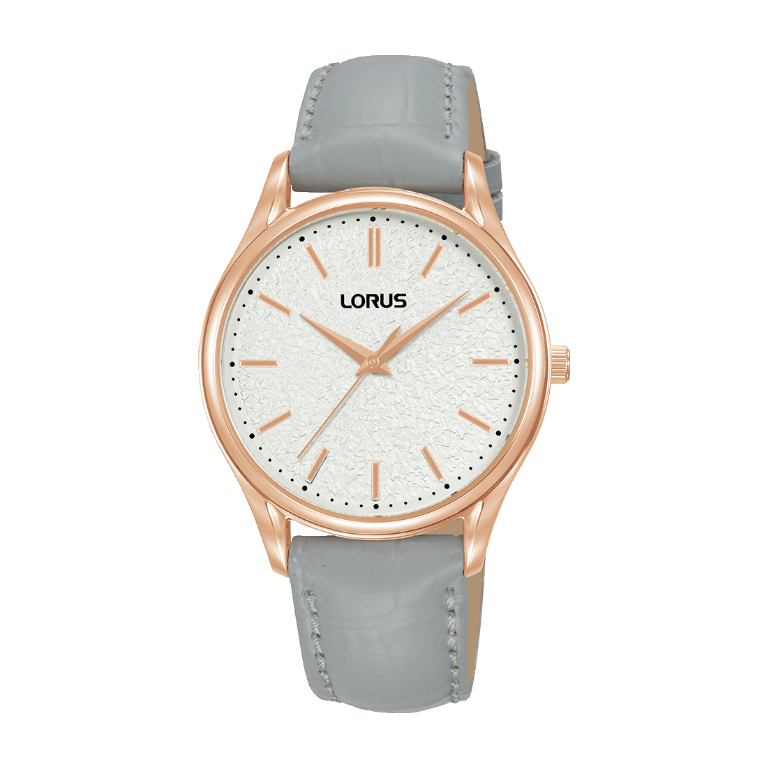 Lorus Ladies Watch with grey leather strap