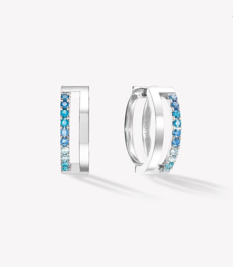 Coeur de Lion Eternal Unity Hoops Silver-Blue