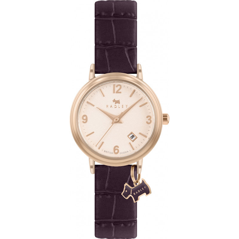 RADLEY - Aubergine Leather Strap Watch
