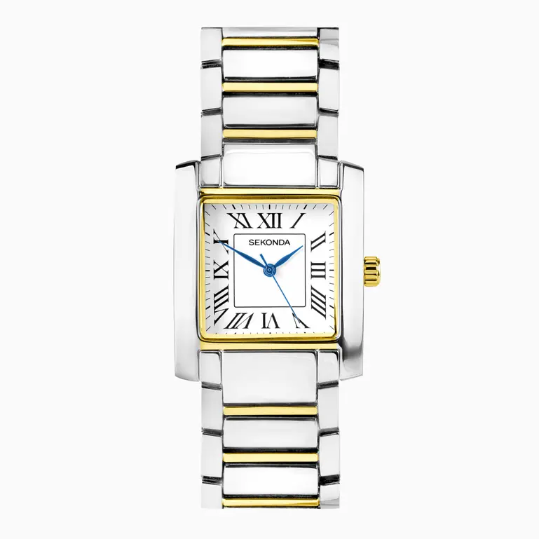 Sekonda - Classic Montreal Men's Watch -  Two Tone Alloy Case & Bracelet with White Dial- 30245