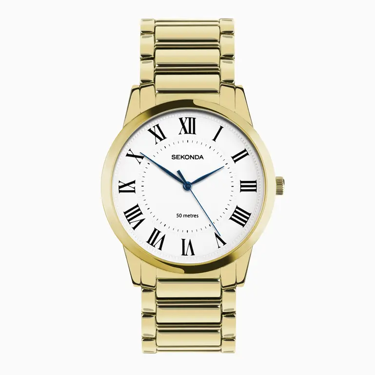 Sekonda - Beaumont Men's Watch - Gold Alloy Case & Bracelet with White Dial | 30247
