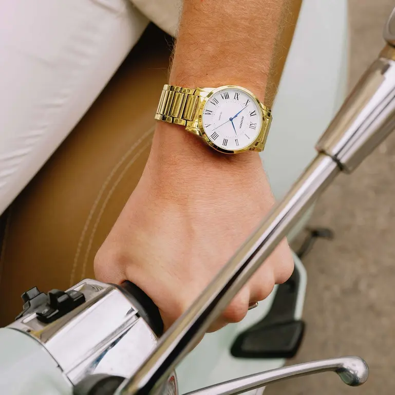 Sekonda - Beaumont Men's Watch - Gold Alloy Case & Bracelet with White Dial | 30247