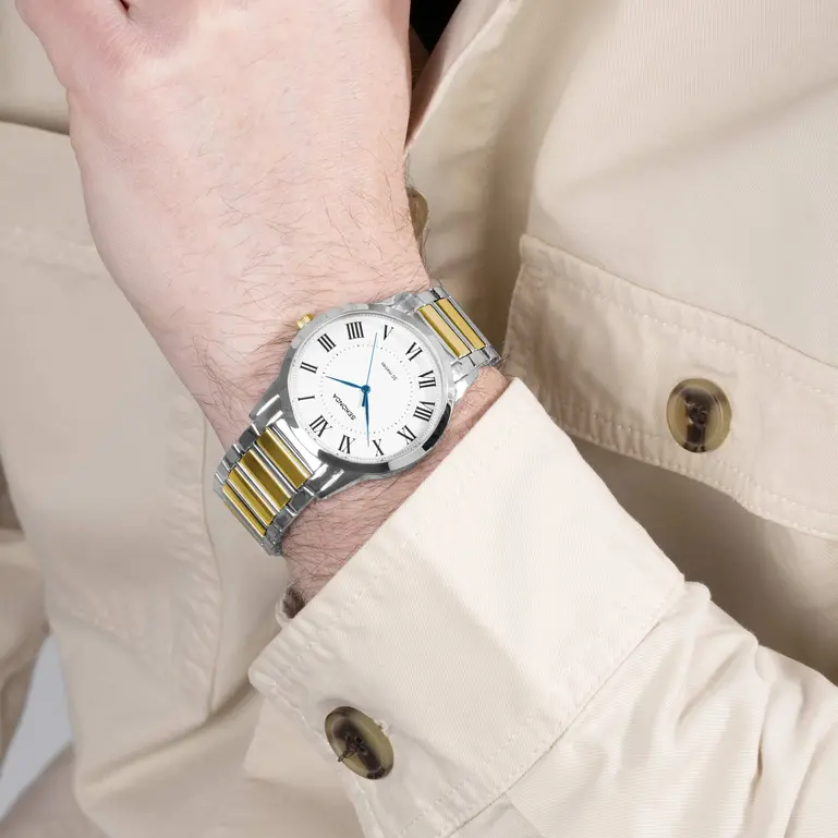 Sekonda - Beaumont Men's Watch - Two Tone Alloy Case & Bracelet with White Dial - 30248