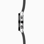 Sekonda - Titan Chronograph Men's Watch - Silver Alloy Case & Black Silicone Strap with Silver Dial - 30256