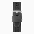 Sekonda - Titan Chronograph Men's Watch - Silver Alloy Case & Black Silicone Strap with Silver Dial - 30256