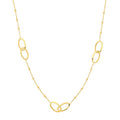9ct Yellow Gold Necklace with Double Oval Design