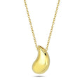 9ct Yellow Gold Necklace with 3d Teardrop