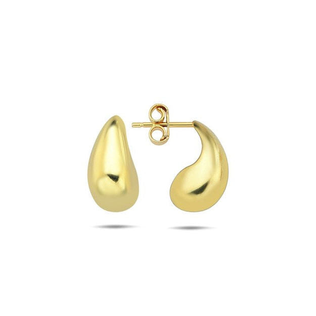 9ct Yellow Gold 3d Teardrop Stud Earrings