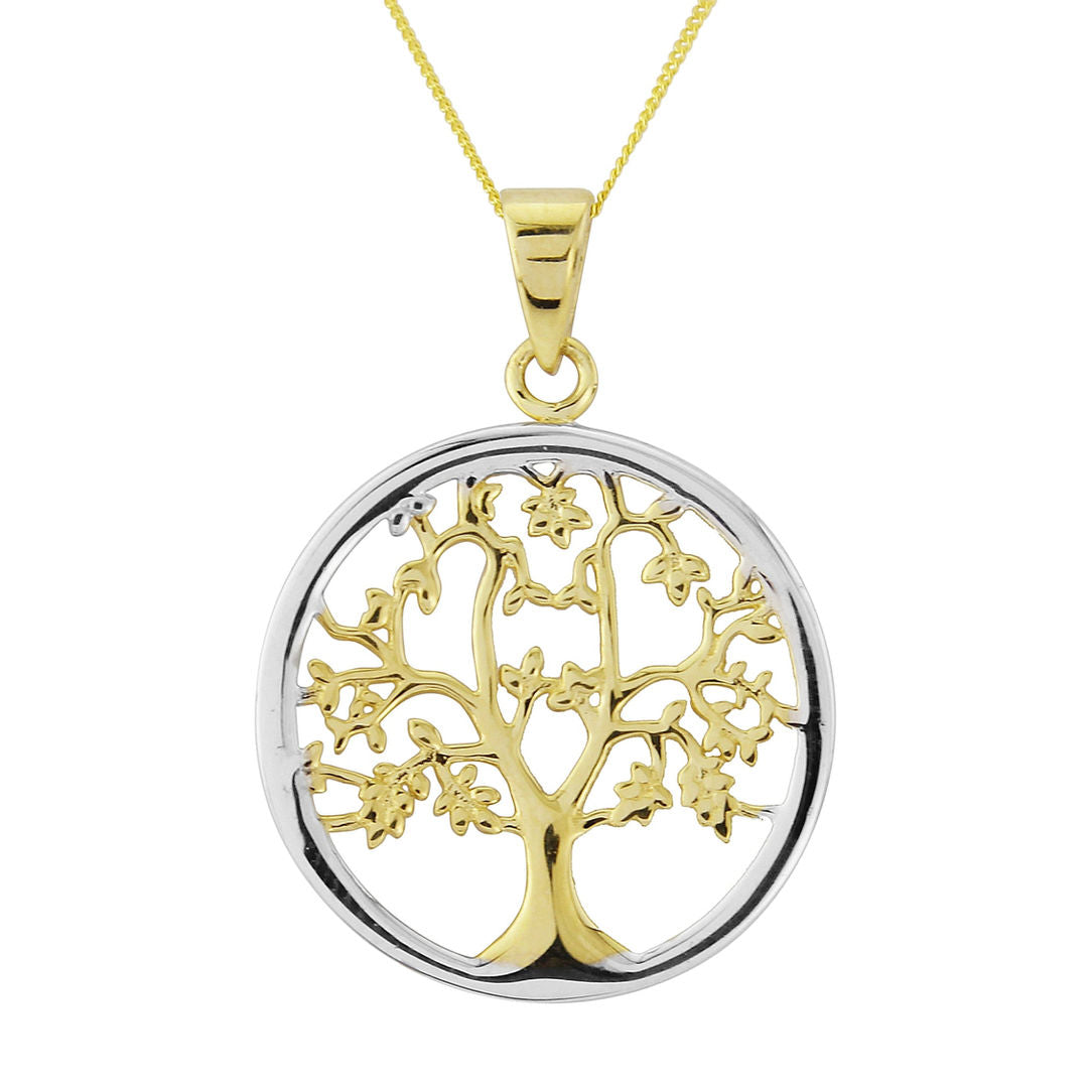9ct Yellow & White gold Tree Of Life Pendant