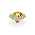 Qudo - Tondo Deluxe Top 13mm Gold & Light Topaz