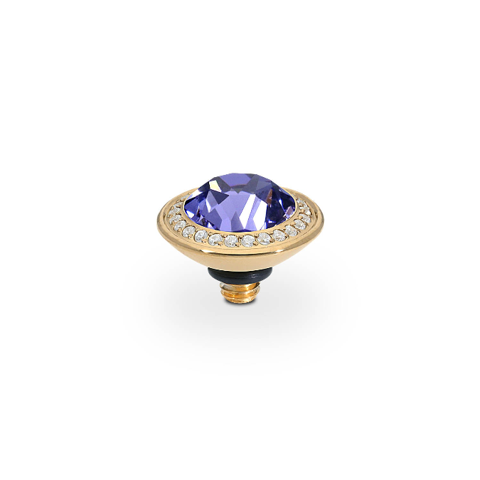 Qudo - Tondo Deluxe Top 9mm Gold & Tanzanite